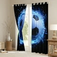 thumbnail image 3 of Manfei Blue Cartoon Football Black Out Curtains, Soccer Sports Lover Curtains Pack of 2 (42x63 Each), Teens Kids Boys Bedroom Curtains, Living Room Curtains Decor, 3 of 6