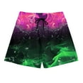 thumbnail image 4 of Rebajas de hoy DDAPJ pyju Men's Graphic Beach Shorts Summer Casual Vacation Shorts Drawstring Waist Swim Trunks with Pockets Hot Pink M, 4 of 9