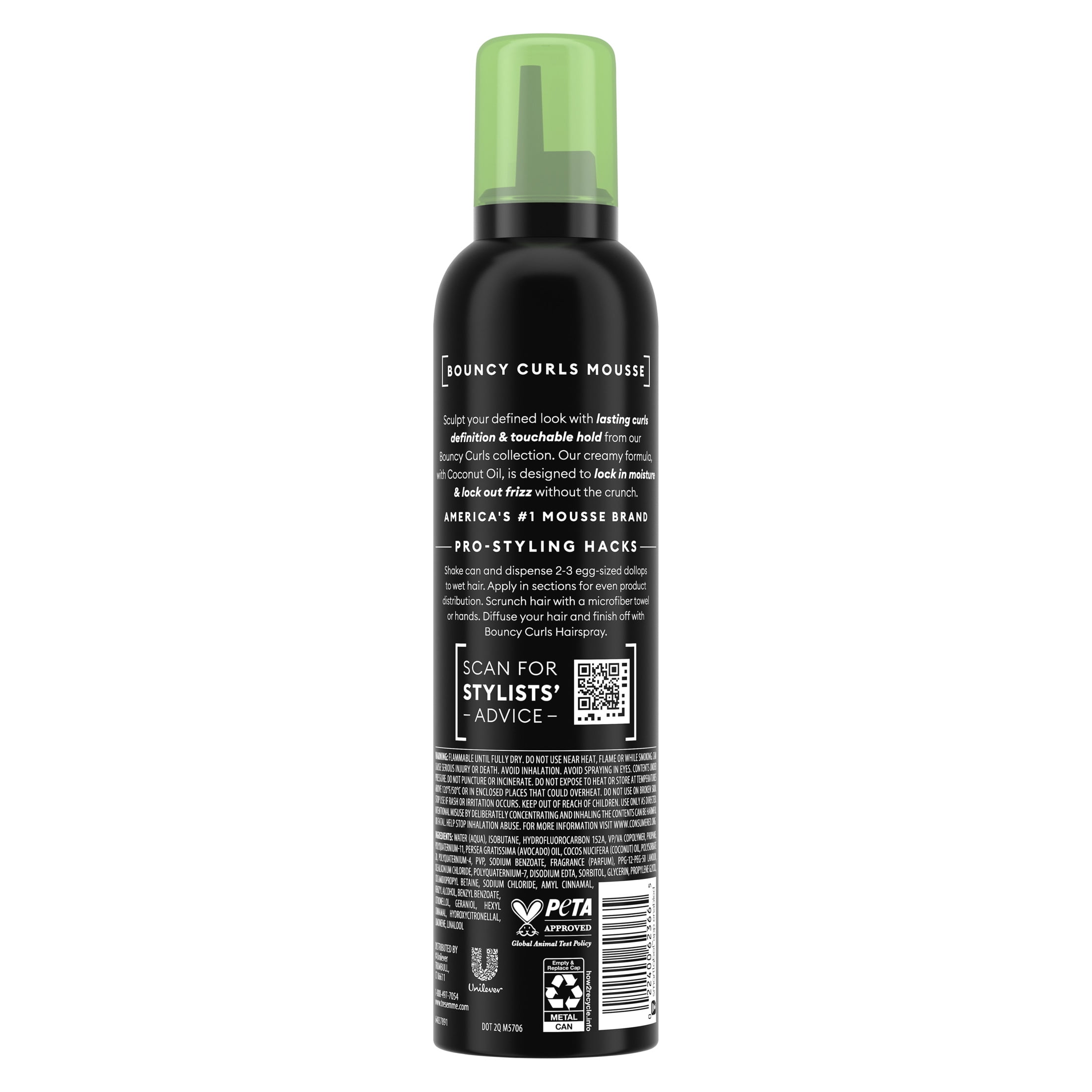 Tresemme Nourishing Mousse Flawless Curls with Coconut and Avocado Oil, 10.5 oz