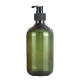 thumbnail image 1 of Qarigey Botella vacía de loción para viajes, dispensador de Gel de ducha para experiencia, botella con bomba de ducha Cuentagotas de vidrio y botellas Verde translúcido 300ml, 1 of 6