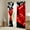 Black Red Soccer, variant on Erosebridal Rugby Print Curtains Pack of 2 (38x45), American Football 30%-50% Black Out Curtains, Soccer Decor