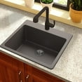 thumbnail image 2 of Elkay ELX2522CN0 Quartz Luxe 25" x 22" x 9-1/2", Single Bowl Top Mount Kitchen Sink, Chestnut, 2 of 2