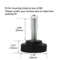 thumbnail image 2 of M8 x 25 x 30mm Leveling Feet Adjustable Leveler Desk Leg 2pcs, Black Silver Tone, 2 of 7