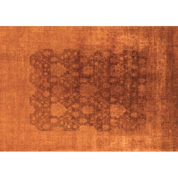 Ahgly Company Indoor Rectangle Oriental Orange Traditional Area Rugs, 8' x 12'