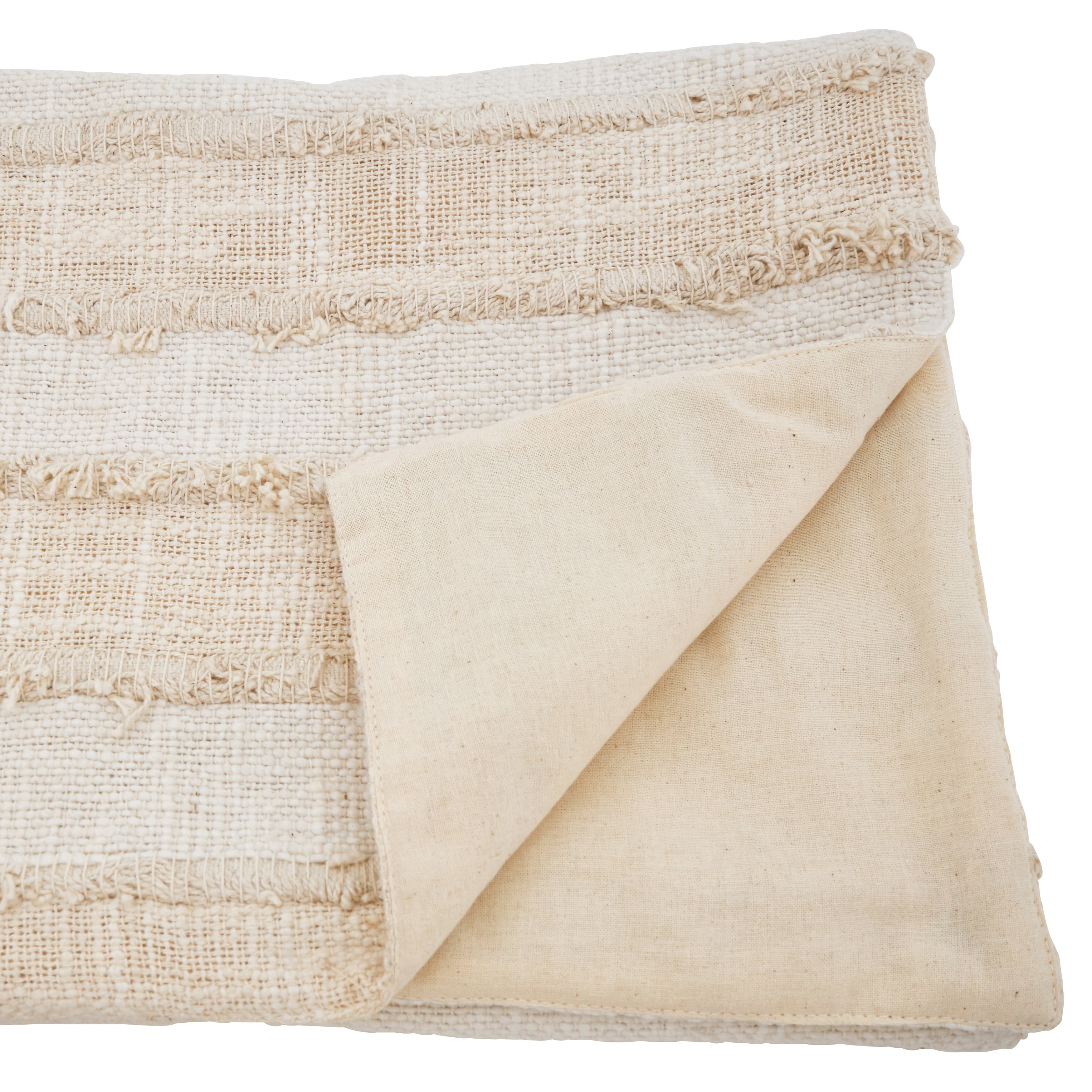 Saro Lifestyle Fringe Stripe Table Runner - Thumbnail 3