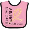 thumbnail image 3 of Inktastic Childhood Cancer Awareness- Fight, care, cure Boys or Girls Baby Bib, 3 of 4