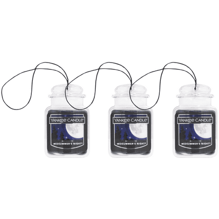 Yankee Candle Car Jar Ultimate, Midsummer's Night, 0.96 oz 3 Pack