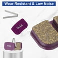 thumbnail image 5 of Disc Brake Pad 1.08" x 0.72" Semi-Metallic Resin Bike Brake Pads with Spring for BB7 M355 M446 M640 Mountain Road Bikes, Purple, 5 of 7