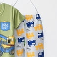 thumbnail image 6 of NOLDARES Newborn Baby Boy Outfits 2 Pieces Cotton Crewneck Short Sleeve Top Tee Print Casual Cargo Shorts Truck Clothes(Light Green,11-12 Y), 6 of 7