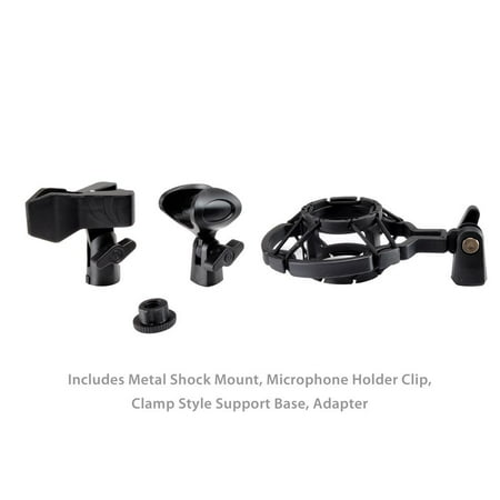 PylePro - Suspension Boom Scissor Microphone Stand with Shock Mount Holder