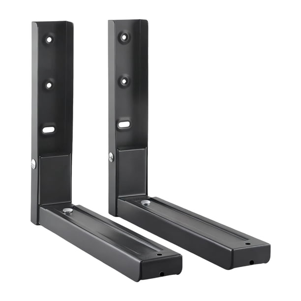 Soporte de montaje para microondas, plegable y extensible, para pared, para el hogar Negro