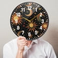 thumbnail image 6 of Yayeee Wall Clock Battery Operated 9.5" Silent Quartz Non-Ticking for Living Room Decor, Sun Moon and Stars Pattern, 6 of 8