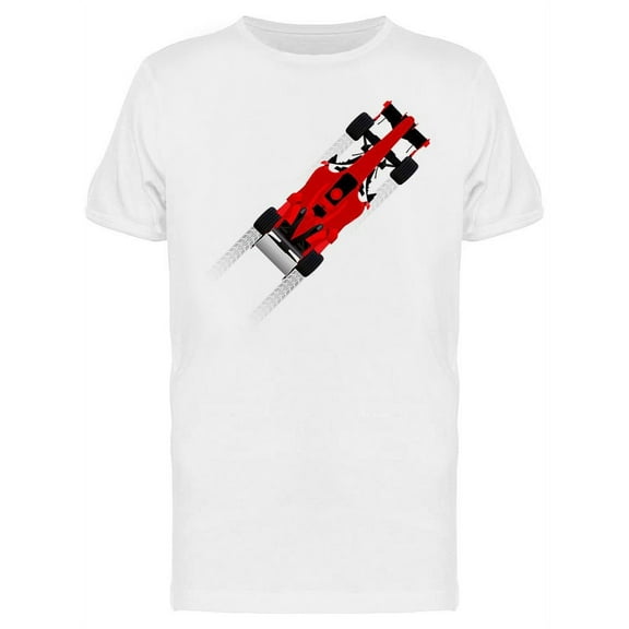Upper View Of A Red Racing Car. T-Shirt Men -Image by Shutterstock, Male XX-Large