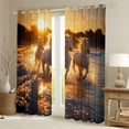 thumbnail image 2 of Erosebridal 3D Animal Curtains for Living Room, Race Horse 30%-50% Blackout Curtains Set of 2 (42x63), Rustic Farmhouse Curtains Pack of 2, Bedroom Curtains Room Decor, 2 of 6