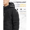 thumbnail image 4 of Men's Down Jacket hooded Water Resistant 5 Pockets Hooded Puffer Jacket Lightweight, 4 of 7