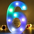 thumbnail image 3 of EONQY Alphabet Letter Lamp, Colorful Light up Letters Led Marquee Letter Lights Battery Powered Light Up Number Sign Night Light for Party Christmas Lamp Home Bar Decoration, 3 of 7