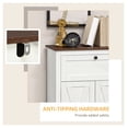 thumbnail image 6 of Farmhouse Sideboard Cabinet - Kitchen Living Room Storage - White Wood Accent Cabinet with Drawer & Doors - 23.5x11.75x34.5 inch, 6 of 9