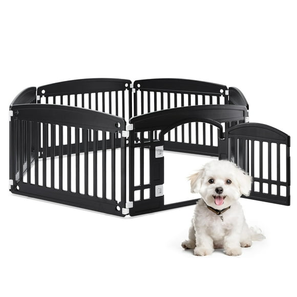 Parque de juegos para perros HealSmart de 6 paneles, 24 de plástico, para perros pequeños y medianos