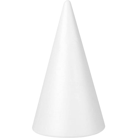 6pcs Craft Foam Cone 24CM White Styrofoam Cones Christmas Tree ...