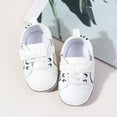 thumbnail image 4 of Dakaela 0-12M Baby Boys Girls Shoes Toddler Non Slip Fashion Sneakers Infant First Walking Crib Shoes Newborn Loafers Flats with Hook Loop Black, 4 of 9