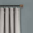 thumbnail image 4 of Lush Decor Linen Button Farmhouse Chic Solid Color Cotton Blend 3" Rod Pocket Light Filtering Window Curtain For Living Room and Bedroom, Gray/White, 108"L x 40"W, Single Panel, 4 of 6