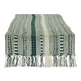 thumbnail image 1 of Design Imports DII Chemin de Table à Rayures Tressées Vert Foncé 15x72, 1 of 4