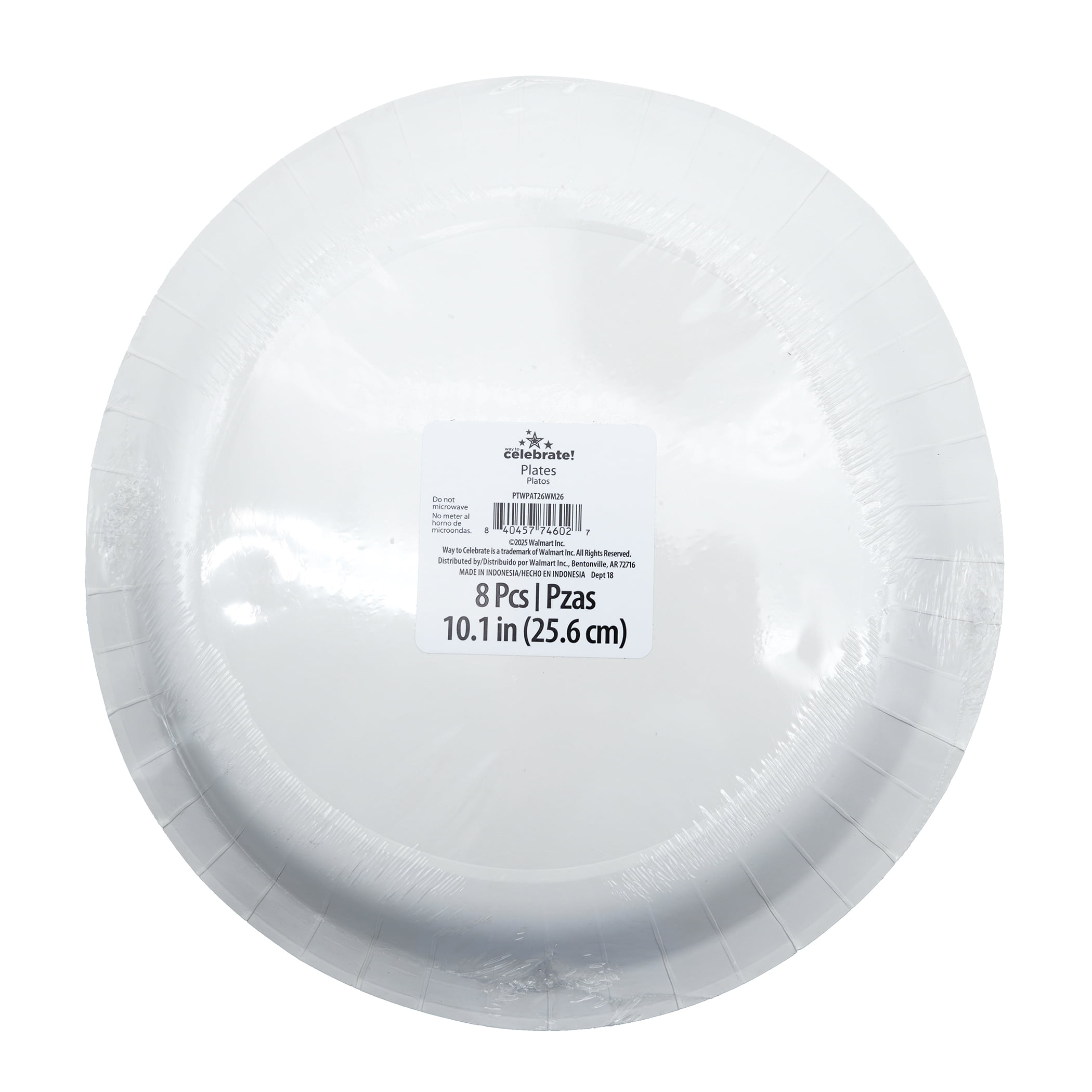 Red/White/Blue Stars Disposable Paper Plates, 10", 8 Count, Patriotic by Way To Celebrate