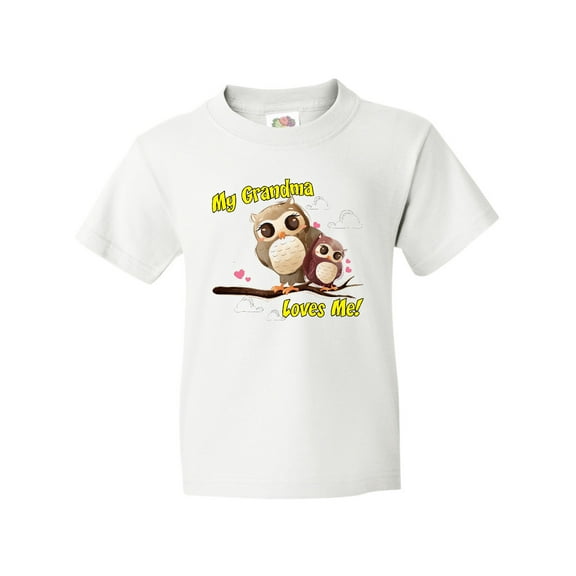 Inktastic My Grandma Loves Me Owl Youth T-Shirt