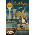 thumbnail image 2 of Las Vegas, Nevada  Retro Skyline, Stretched Canvas Wall Art by Lantern Press Sold by ArtCom, 2 of 5