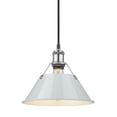 thumbnail image 3 of Orwell 1-Light Pendant in Pewter with Dusky Blue, 3 of 3