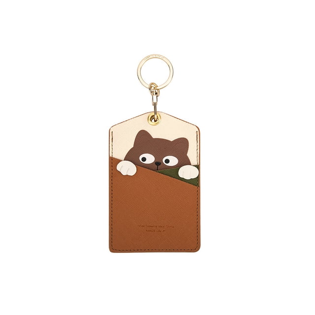 Billuyoard Llavero colgante de cuero decorativo de dibujos animados llavero bolso de moda llavero portátil reutilizable tarjetero elaboración Type6 NO6