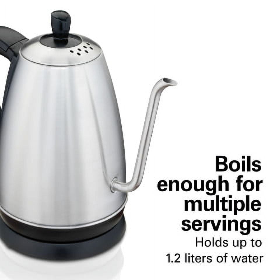 Our gooseneck electric water kettle features a gooseneck spout for pouring  precision. It is made with a stainless steel body and interior and allows  2x, By Aroma Housewares