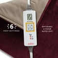 thumbnail image 3 of Sunbeam XL Back, Neck, and Shoulder Heat Therapy, 12 x 24 with Auto Shut Off, 6 Settings, Machine-Washable, Comfortable Microplush Fabric - Burgundy, 3 of 6