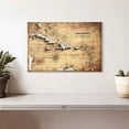 thumbnail image 2 of Elephant Stock Adventures Light Wood Caribbean Push Pin Map Wall Art - Map Canvas Canvas - 12" x 8", 2 of 4