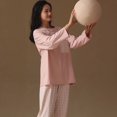 thumbnail image 1 of Pijama de algodón de imitación fino de estilo primavera y otoño para mujer, bonito pantalón de manga larga para niña que reduce la edad, traje para estar en casa, 1 of 6