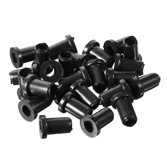 25Pcs 5mm Inner Dia Strain Relief Cord Boot Protector Cable Sleeve Black