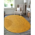 thumbnail image 4 of Handwoven Natural Jute Area Rug , Floor Rugs & CarpetSize - 8 x 10 Feet Oval (240 cm x 300 cm), 4 of 5