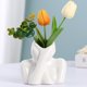 thumbnail image 4 of Florero de cerámica con cuerpo humano, artesanía, cabeza de niña, maceta, adornos de jardín (D), 4 of 8