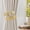 Gold, variant on Boho Wheat Sheaf Curtain Tiebacks 2 Pack | Gold Iron Rope Holdbacks with Clips | No Drill Needed Window Drape Decor | Thanksgiving Farmhouse Style 3.54x2.17 Inch