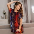 thumbnail image 2 of Lsque Five Nights At Freddy'S Pattern Nightgowns for Women Sleep Shirts Short Sleeve Nightshirt Pullover Nightdress Soft Sleepwear Relaxed Fit Nightdress, 2 of 5