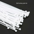 thumbnail image 3 of crativent 100 Pcs Attaches de Câble en Nylon Autobloquantes Fil de Liaison Industriel Fermeture à Glissière Maison Blanc/m, 3 of 6