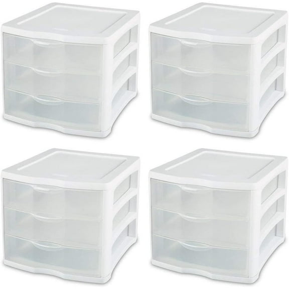 Sterilite 9.625 in. H x 11 in. W x 13.5 in. D Stackable Drawer Organizer
