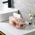 thumbnail image 5 of ZUXONGSY Highland Cow Tissue Box Covers Flower PU Leather Household Tissue Holder with Buttons Tissue Organizer Case Easy to Install Leather Tissue Cover for Car Bathroom, 5 of 7