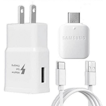 Fast Adaptive Wall Adapter Charger for LG G Pad III 10.1 FHD EP-TA20JWE - Type C/USB-C 10ft (3m) and OTG Adapter - Rapid Charging - White (US Version With Warranty)