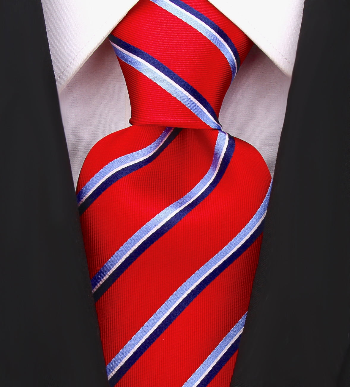 GIFTS FOR MEN Classic Mens Check Stripe Silk Necktie Formal Tie Black Red White 