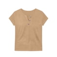 thumbnail image 6 of Babysbule Women's V Neck Button Placket Short Sleeve Henley T Shirt, Casual Loose Fit Top for Daily All Season Wear, 6 of 6