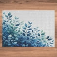thumbnail image 5 of Ambesonne Blue Jigsaw Puzzle, Diagonal Watercolor Leaves Art, Heirloom-Quality Fun Activity for Family Durable Cardboard, 1000 pcs, Teal Blue and White, 5 of 5