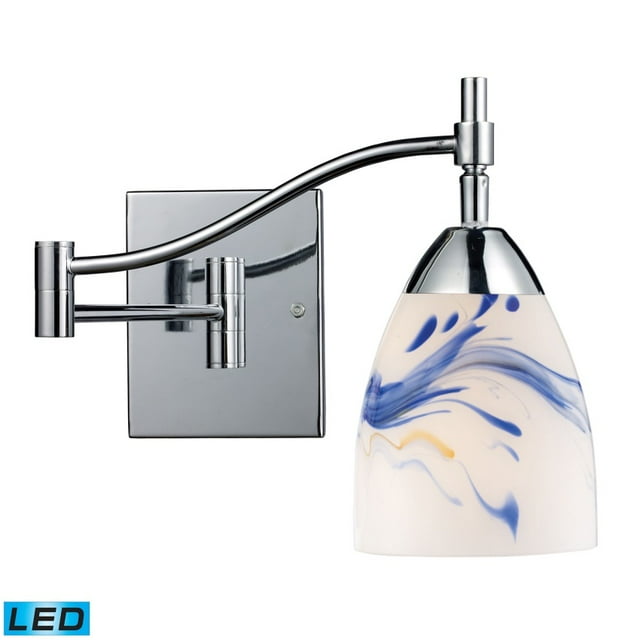 ElkGroup International 10151/1PC-MT-LED Celina 1-Light Swingarm Sconce In Polished Chrome And Mountain Glass - LED