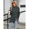 thumbnail image 2 of OBEEII Long Sleeve Turtleneck Sweater for Women Ribbed Knitted Warm Sweater Casual Loose Pullover Jumper Tops, 2 of 9