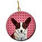 Corgi Valentine's Love and Hearts Ceramic Ornament